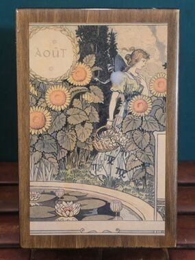 Eugene Grasset August Music Box Reuge Swiss Movement  Sunrise/Sunset Art Nouveau